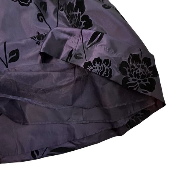 ModCloth Cocktail Dress Womens Size L Purple Wrap Flare Crinoline Party Silky - Picture 6 of 11